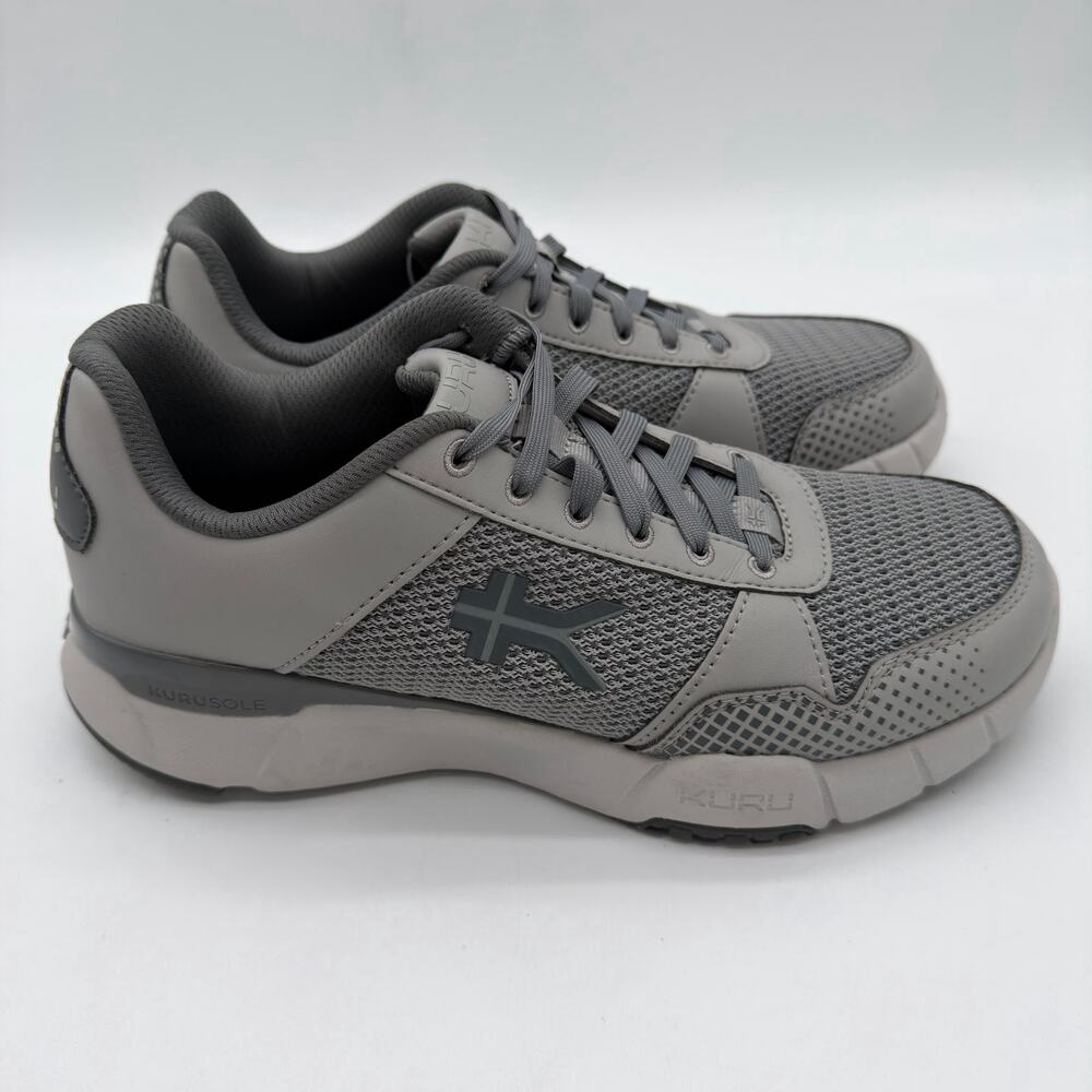 Kuru Quantum 2 Storm Gray Walking Workout Heel Relief Comfort Sneakers 8.5 Wide